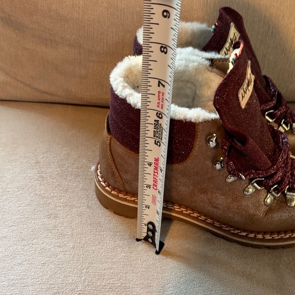 Women's Ankle Boots in Burgundy and Brown - Picture 3 of 14